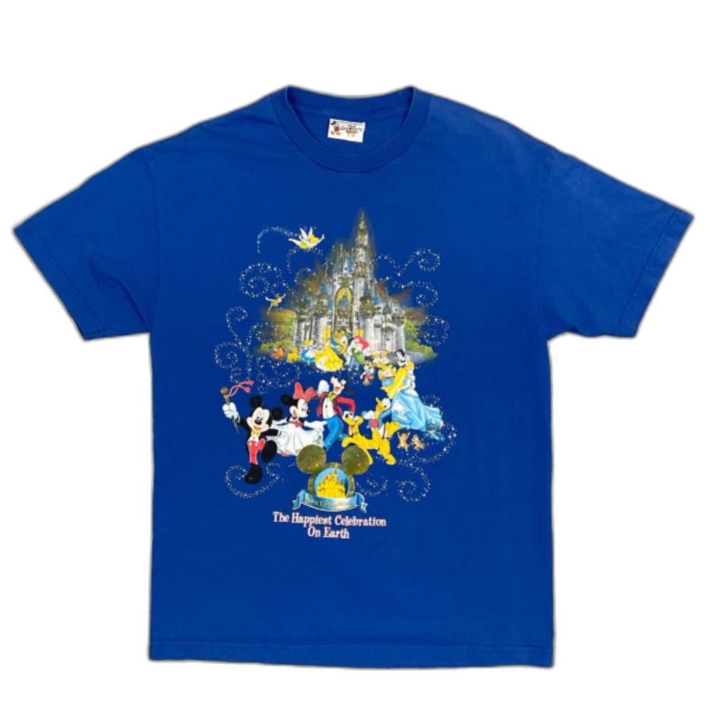 Disney Unisex Size Medium Blue Pullover Graphic T-Shirt